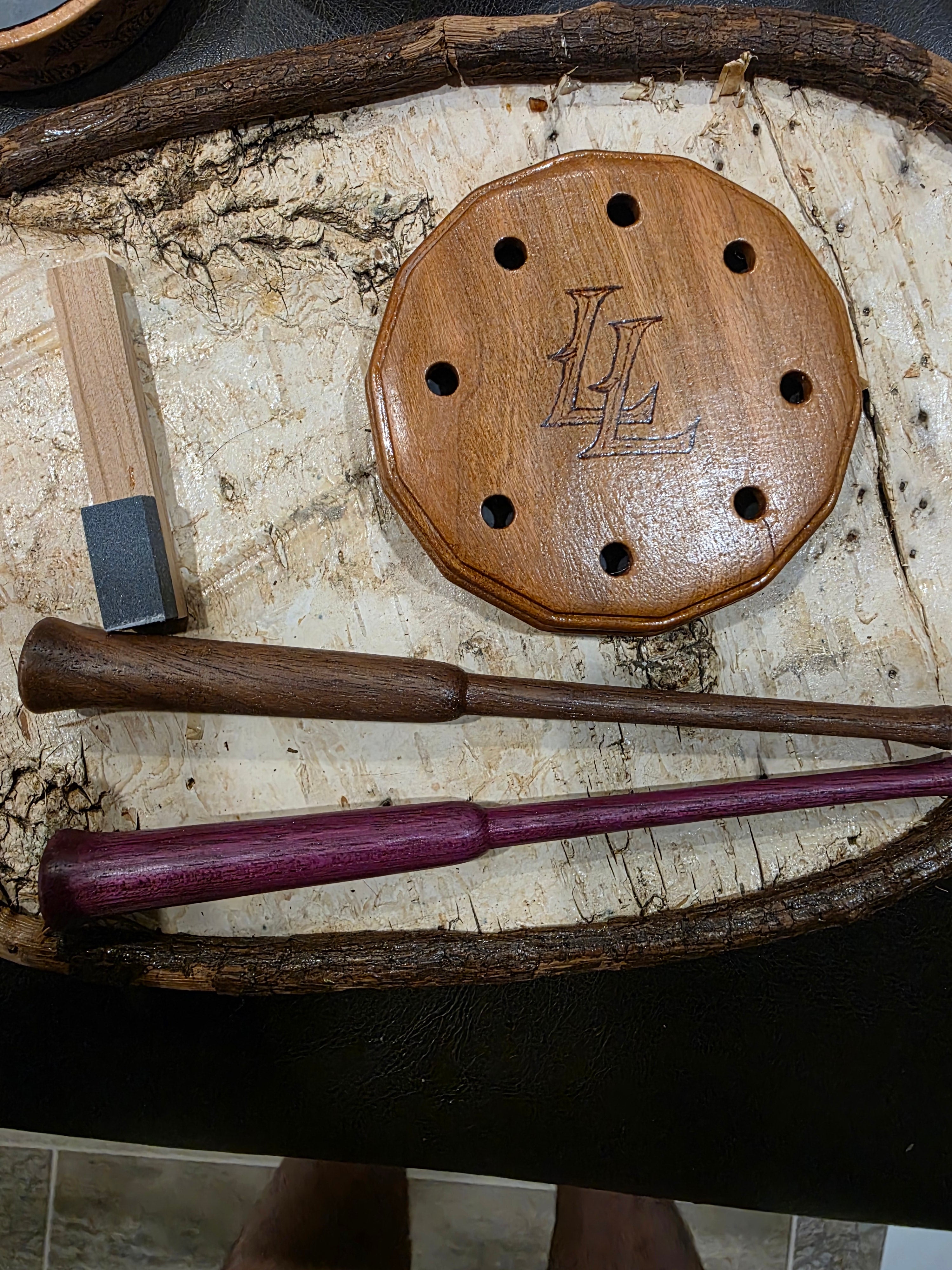 Lynn Legacy glass over slate cherry pot call